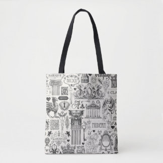Bolsa Tote padrão sem descontinuidades de abstrato no tema da