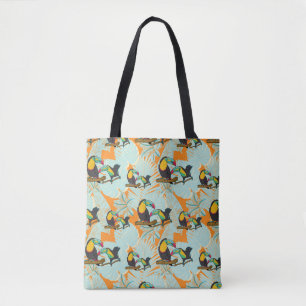 Bolsa Tote Padrão sem descontinuidades de folhas tropicais t