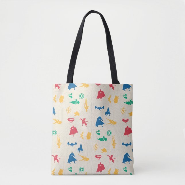 Bolsa Tote Padrão Silhouette da Liga Super-Animais e Justiça (Frente)
