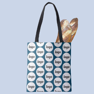 Bolsa Tote Padrão simples de logotipo verde comercial