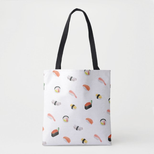 Bolsa Tote Padrão Sushi Japonês (Frente)
