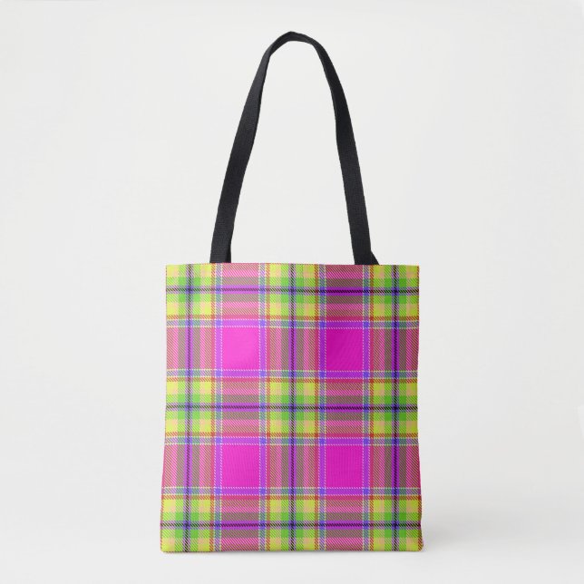 BOLSA TOTE PADRÃO TARTAN 6 (Frente)