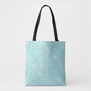Bolsa Tote Padrão Teal