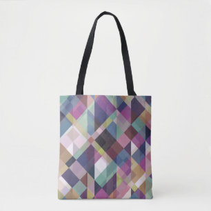 bolsa tote padrão tons escuros geométricos