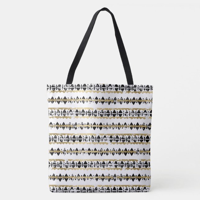 Bolsa Tote Padrão Tribal (Frente)