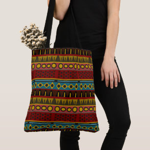 Bolsa Tote Padrão Tribal Africano