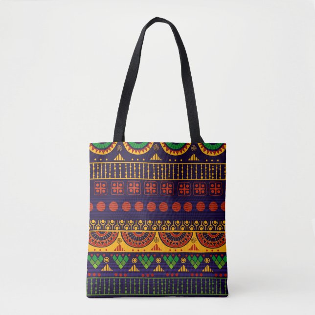 Bolsa Tote Padrão tribal perfeito.  (Frente)