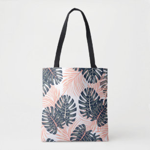 Bolsa Tote Padrão tropical homogêneo botânico com pl brilh