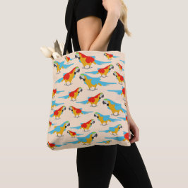Bolsa Tote Padrão Tropical Macaw Colorida