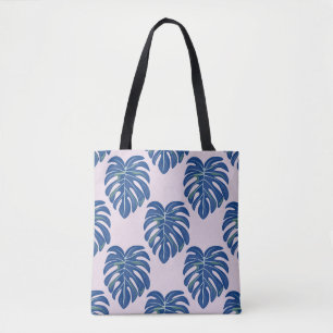 Bolsa Tote Padrão tropical sem costura com folhas. Bonita