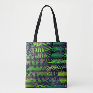 Bolsa Tote Padrão tropical sem costura com plantas tropicais.