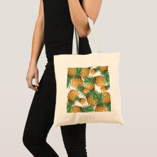 Bolsa Tote Padrão Tropical Yummy Pineapple