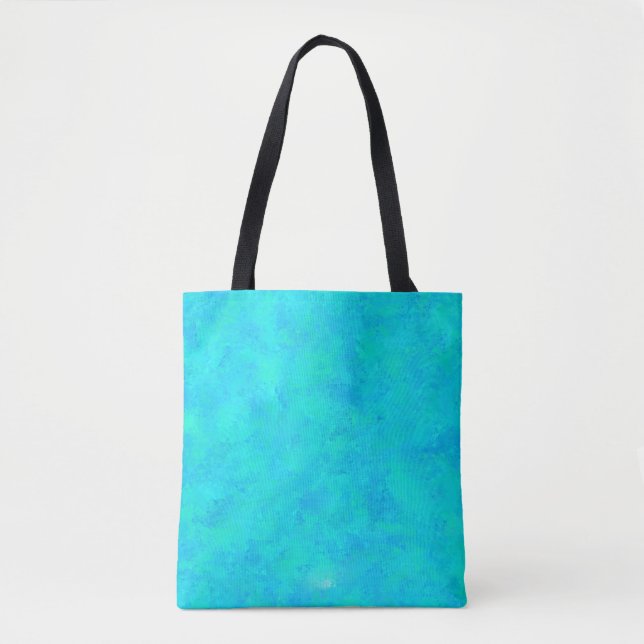 Bolsa Tote Padrão Turquesa Blue Abstrato (Frente)