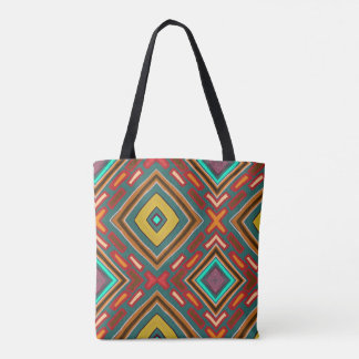 Bolsa Tote Padrão único do sudoeste desenhado à mão