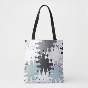 Bolsa Tote Padrão Único Turquesa e Coral