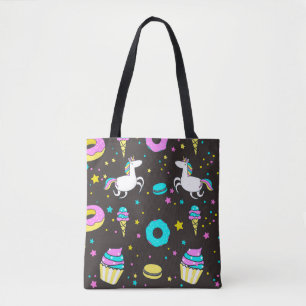 Bolsa Tote Padrão Unicorn