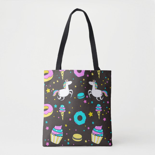 Bolsa Tote Padrão Unicorn (Frente)