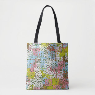 Bolsa Tote padrão uniforme de abstrato. Tintas da primavera