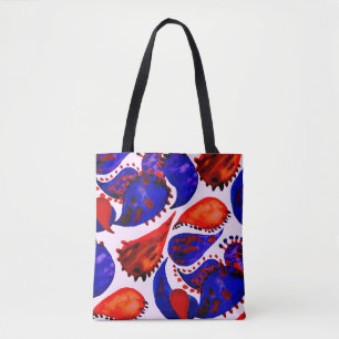 Bolsa Tote Padrão uniforme de aquarela com paisley. Abstrato