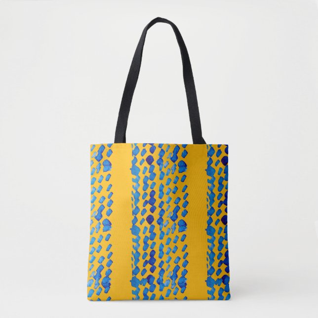 Bolsa Tote Padrão uniforme de aquarela com pontos de abstrato (Frente)