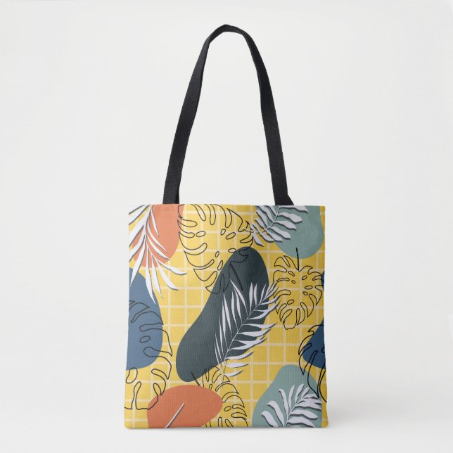 Bolsa Tote Padrão uniforme de memphis de verão,abstrato (Frente)