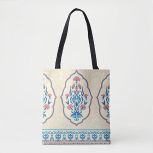 Bolsa Tote padrão uniforme floral do tecido no estilo étnic