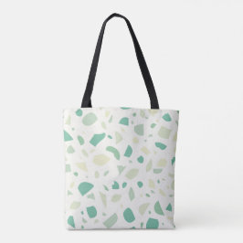 Bolsa Tote Padrão verde do terrazzo