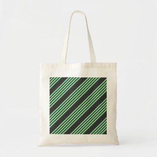 Bolsa Tote Padrão verde e carvão cinco faixas