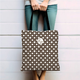 Bolsa Tote Padrão Verificado no Boho