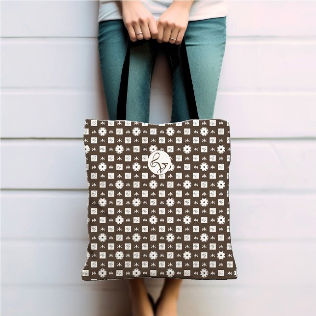 Bolsa Tote Padrão Verificado no Boho (Criador carregado)