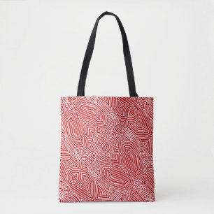 Bolsa Tote Padrão Vermelho