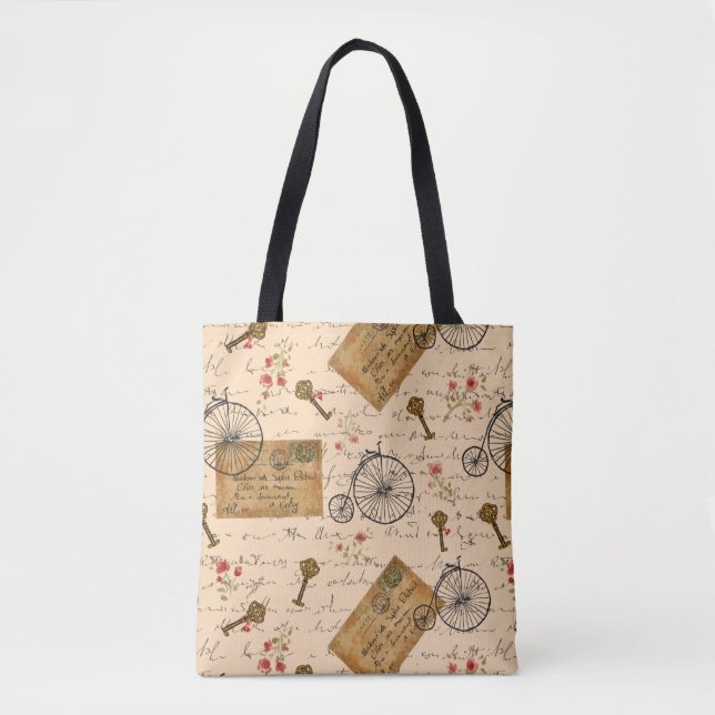 Bolsa Tote padrão vintage (Frente)