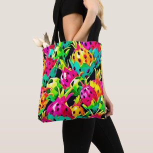 Bolsa Tote Padrão vívido da Fruta do dragão
