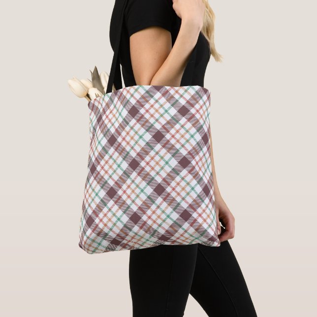 Bolsa Tote Padrão Xadrez Clássico (Close Up)