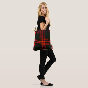 Bolsa Tote Padrão Xadrez de Caça Antigo Tartan Menzies