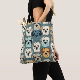 Bolsa Tote Padrão Yorkshire Terrier