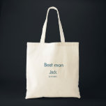 Bolsa Tote padrinho melhor homem adicionar nome texto despedi<br><div class="desc">desenho</div>
