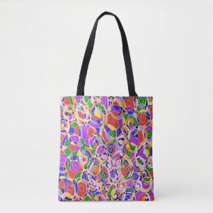 Bolsa Tote Padrões Abstratos em Cores Pastel