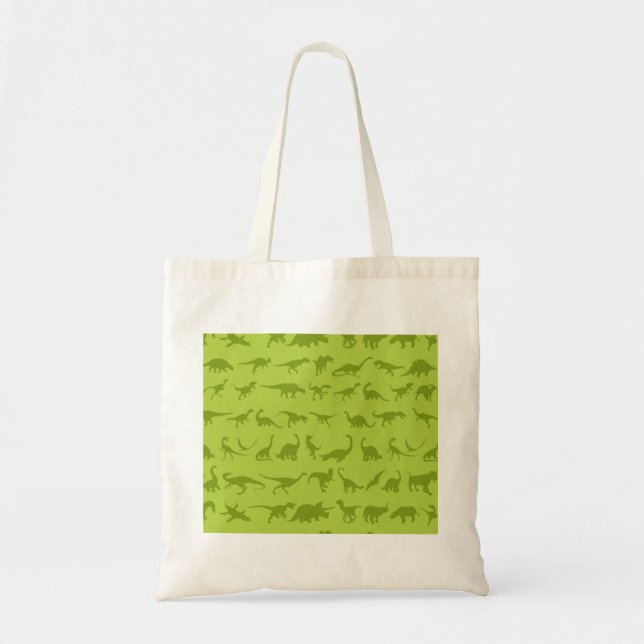 Bolsa Tote Padrões bonitos dos dinossauros verdes para (Frente)