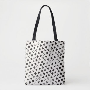 Bolsa Tote Padrões caóticos. Geom espalhado aleatoriamente