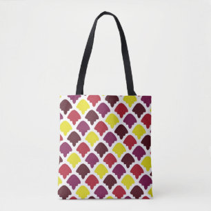 Bolsa Tote Padrões de design de formas fofas