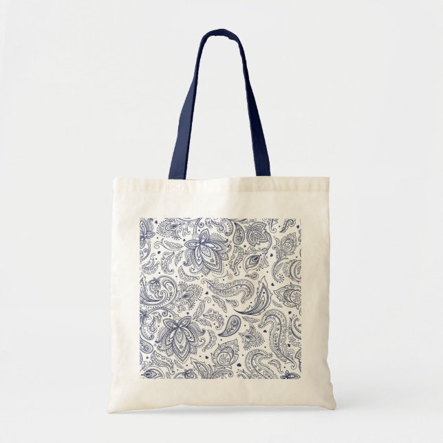 Bolsa Tote Padrões de flores clássicas fofas (Frente)