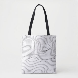 Bolsa Tote Padrões de Linhas de Onda Abstrato Background.art,
