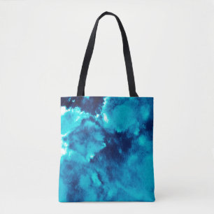 Bolsa Tote Padrões de Moda Fantasma Azul - Plash Watercol