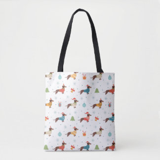 Bolsa Tote Padrões de xingamentos de Natal