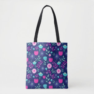 Bolsa Tote Padrões florais bonitos