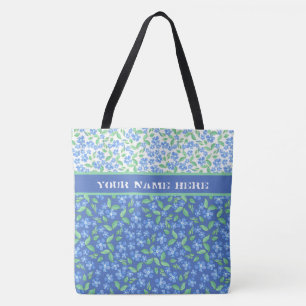 Bolsa Tote Padrões florais de Ditsy Mix'n'match das pervinca