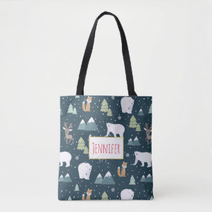 Bolsa Tote Padrões Russos De Inverno De Natal Bonito