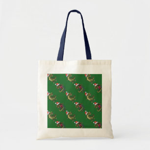 Bolsa Tote Padrões Verdes Festivos TRex