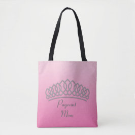 Bolsa Tote Pageant Mãe Bag, rosa e prata Tiara